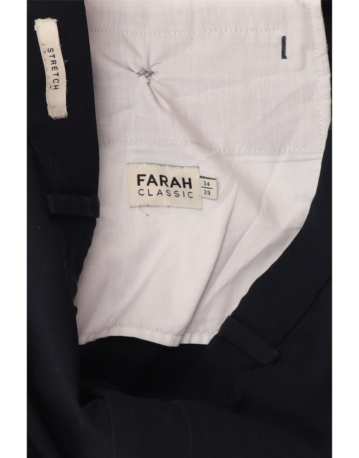 Farah Pantaloni casual drepti pentru bărbați L34 L29 Poliester bleumarin