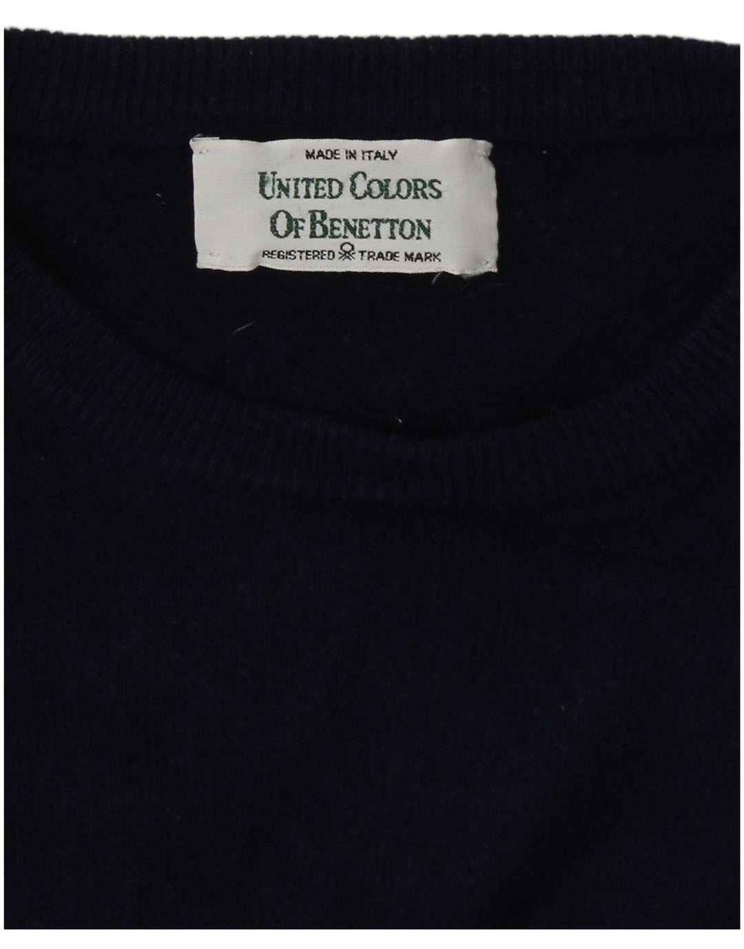 Pulover Benetton pentru femei cu gâtul cu barca UK 12 Medium Bleumarin