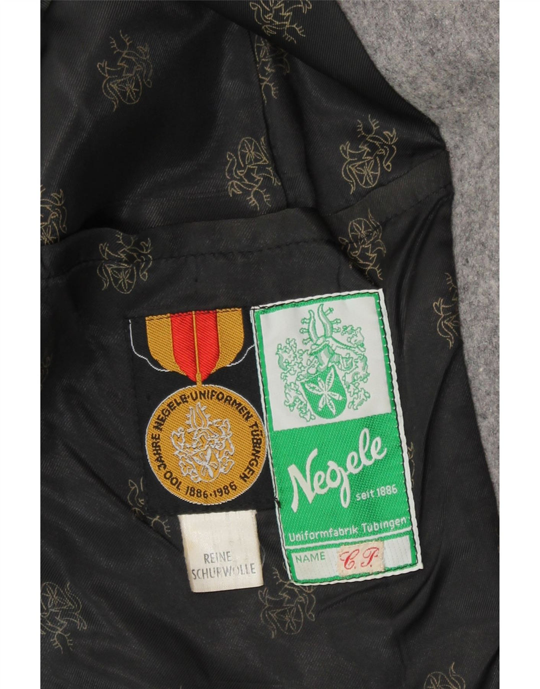 Jachetă vintage pentru femei Trachten cu mâneci 3/4, gri mediu, UK 14