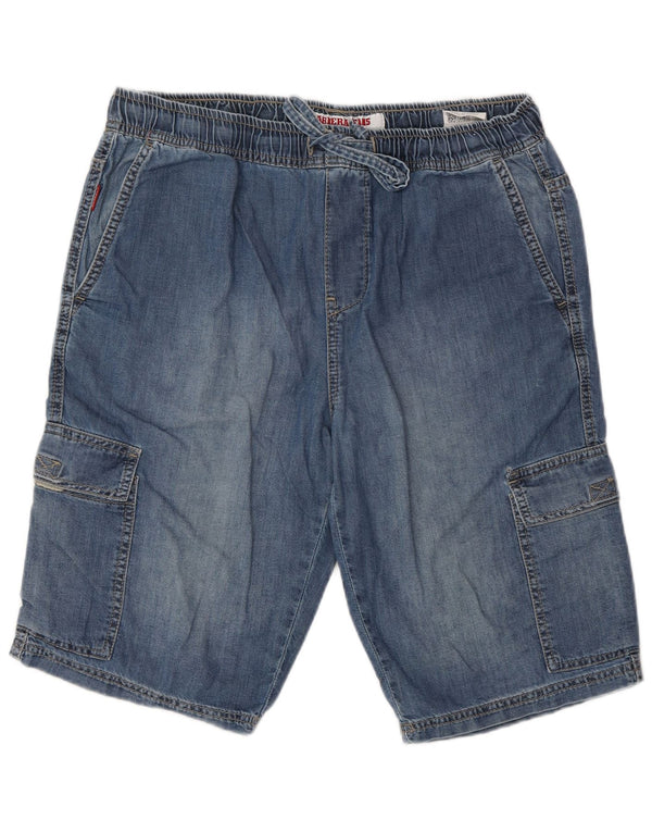 Pantaloni scurți din denim cargo pentru bărbați Carrera 629 IT 48 Medium W32 Bumbac albastru