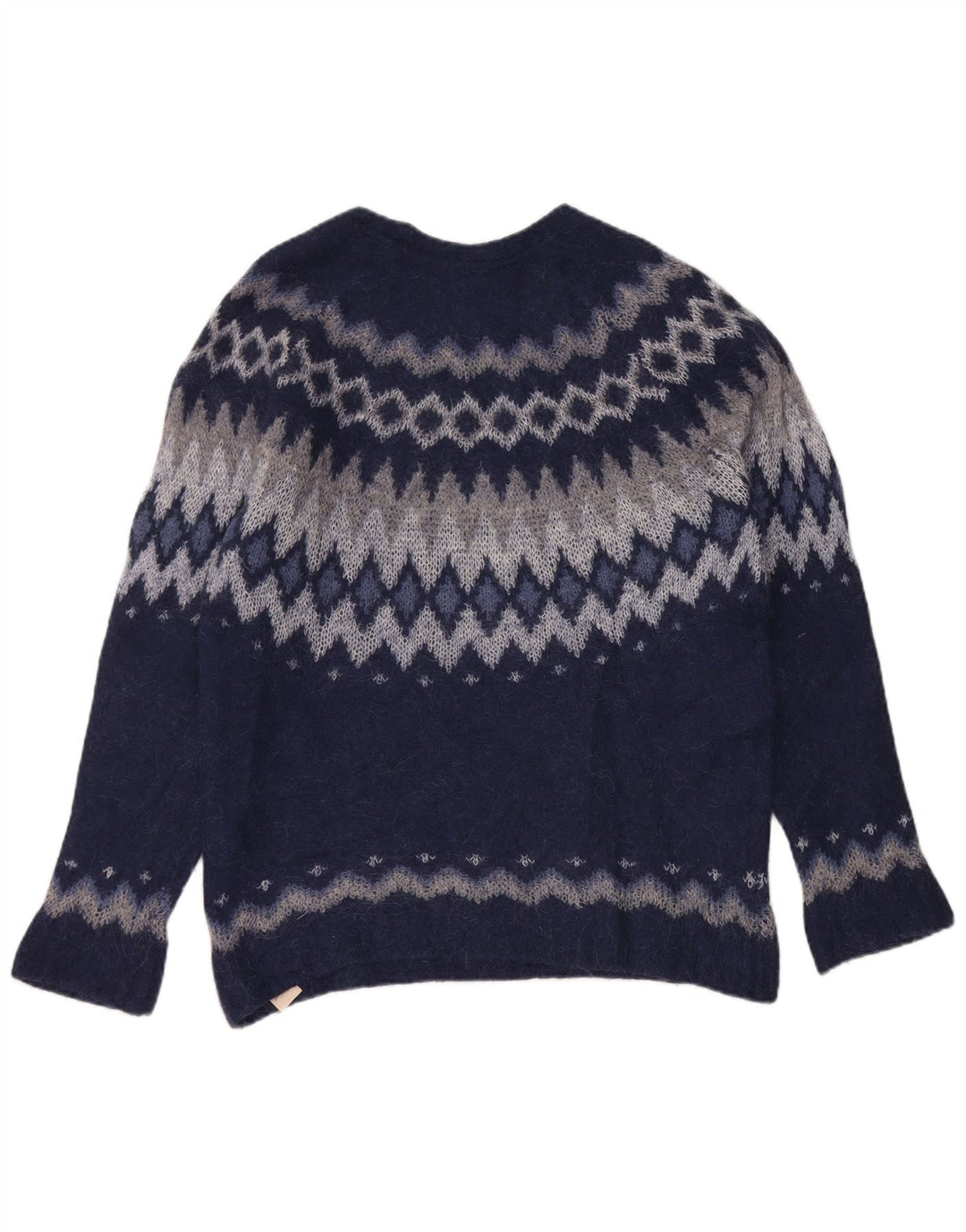 Pulover pentru damă Massimo Dutti cu gât de barcă UK 14 Medium Bleumarin