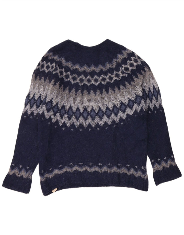 Pulover pentru damă Massimo Dutti cu gât de barcă UK 14 Medium Bleumarin