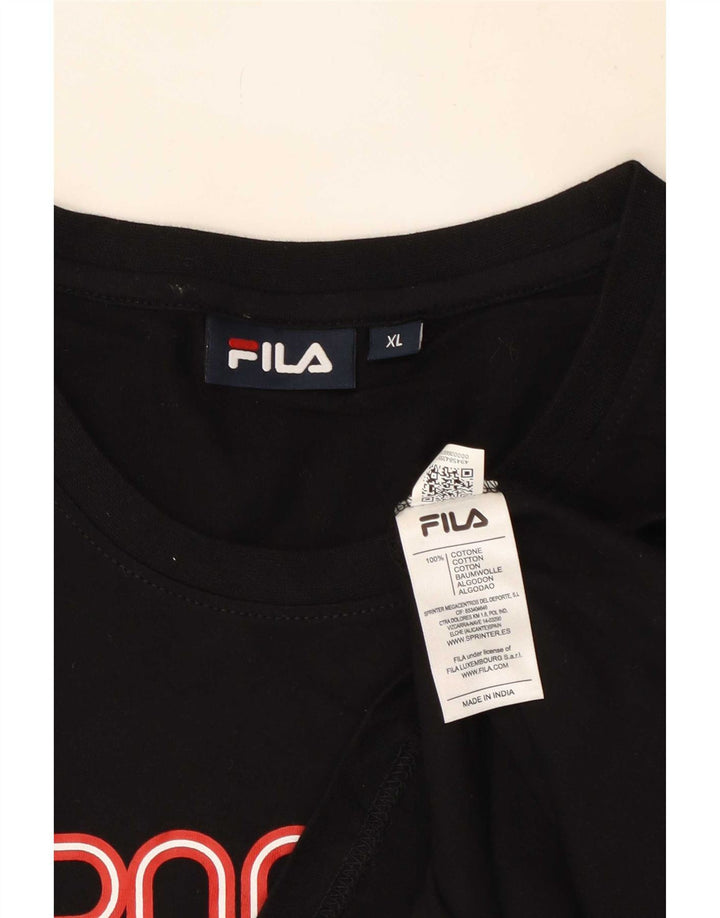 Tricou grafic pentru bărbați Fila Top XL Negru