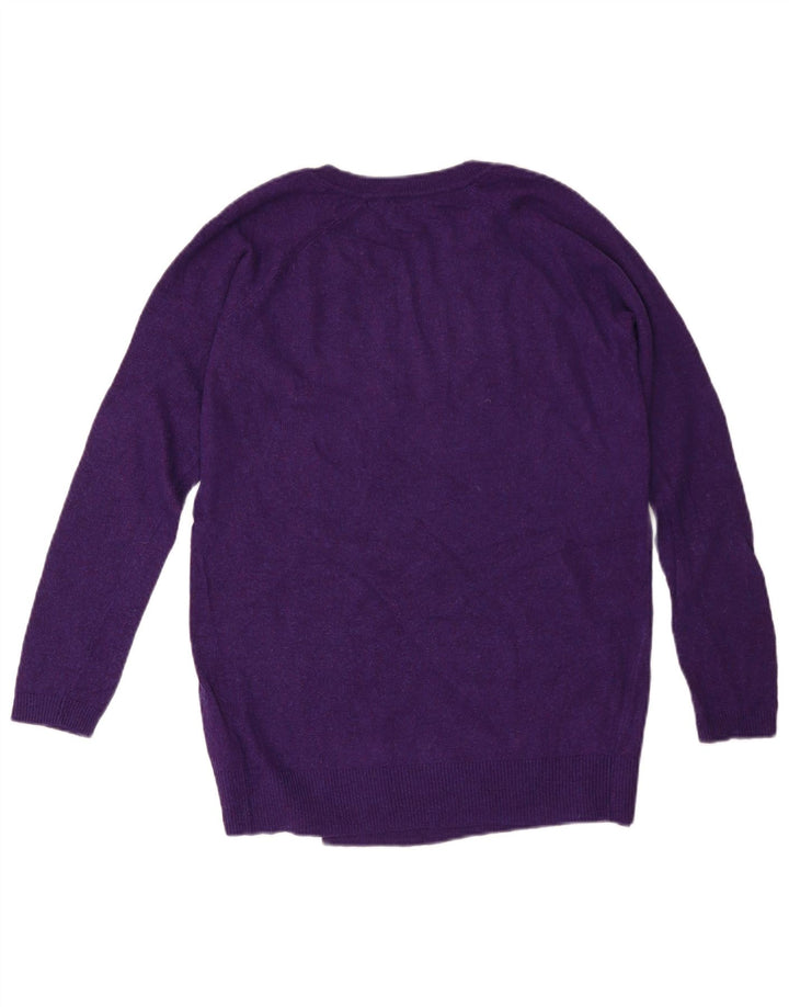 MARKS & SPENCER Pulover supradimensionat pentru femei cu decolteu în V UK 10 Mic violet