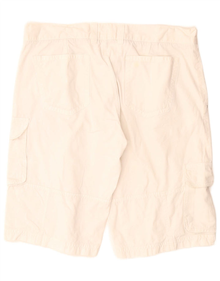 Pantaloni scurți cargo Benetton pentru bărbați IT 50 Large W34 Bumbac alb