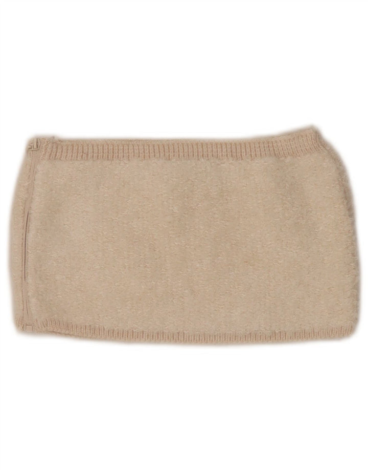 Top Crop tricot pentru femei Zara UK 8 Mic Bej Acrilic