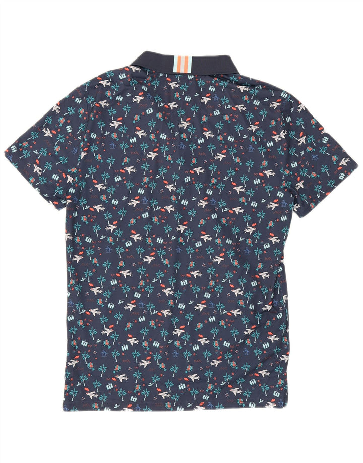 Tricou polo cu grafică pentru bărbați Penguin, poliester bleumarin mic