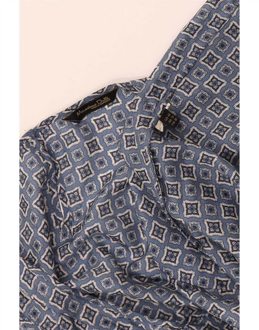 Bluză fără mâneci Massimo Dutti pentru femei EU 42 Large Blue Geometric