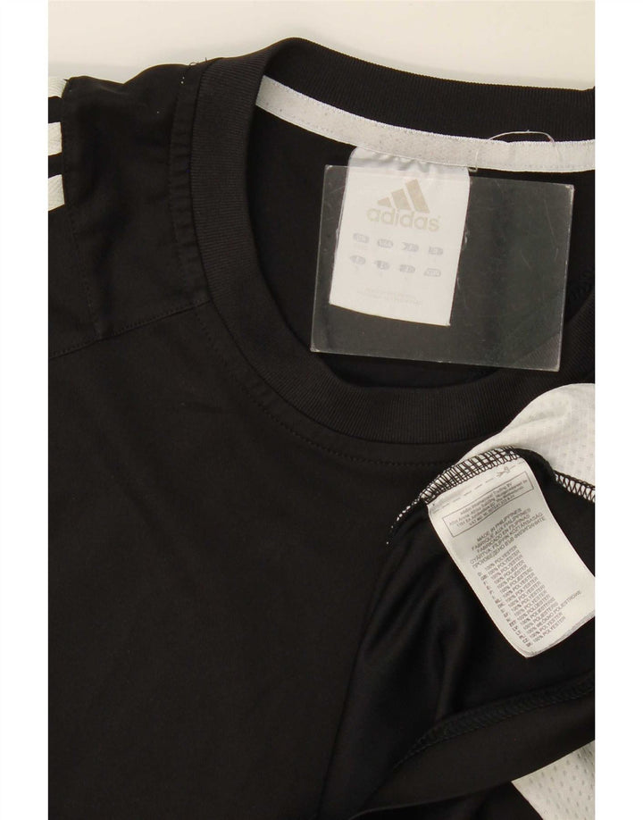 Tricou pentru bărbați Adidas Top Mediu Negru Poliester Bloc de culoare