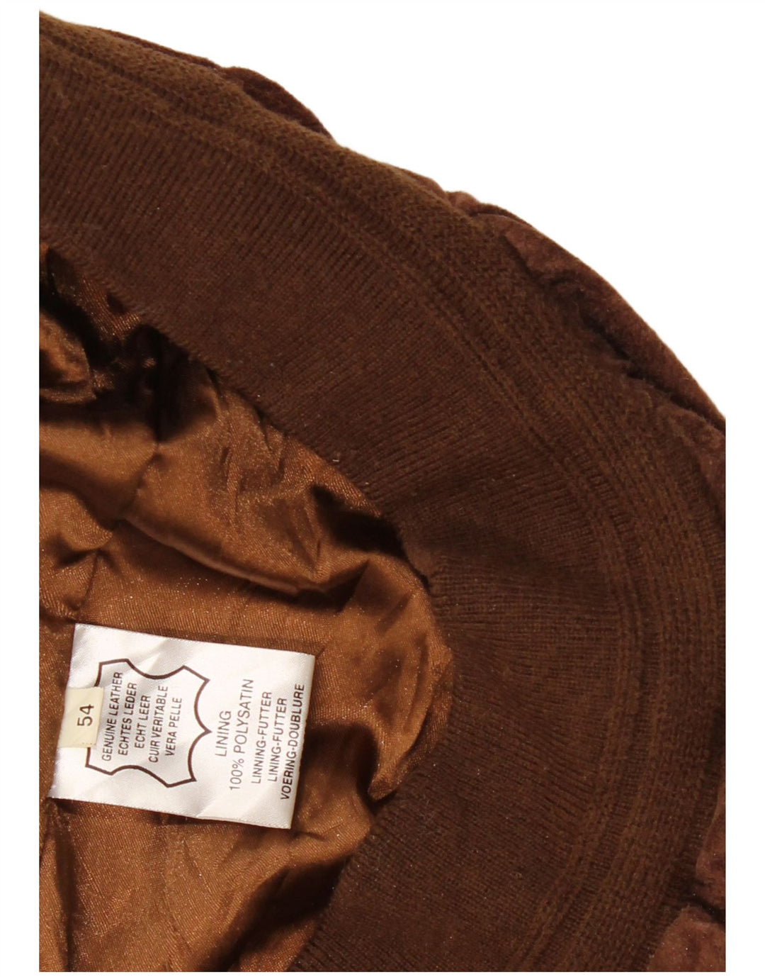 Geaca Bomber din piele intoarsa pentru barbati vintage EU 54 2XL piele maro