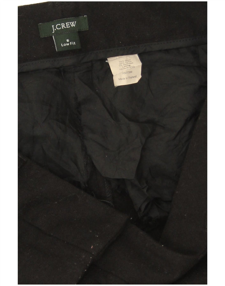 Pantaloni casual pentru femei J. CREW, cu talie joasă, cu tăiere, US 6 Medium W30 L32 Negru