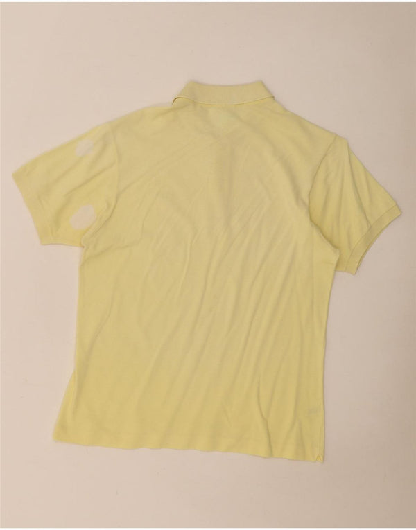 Tricou polo Lacoste pentru bărbați, mărimea 4, bumbac galben mediu