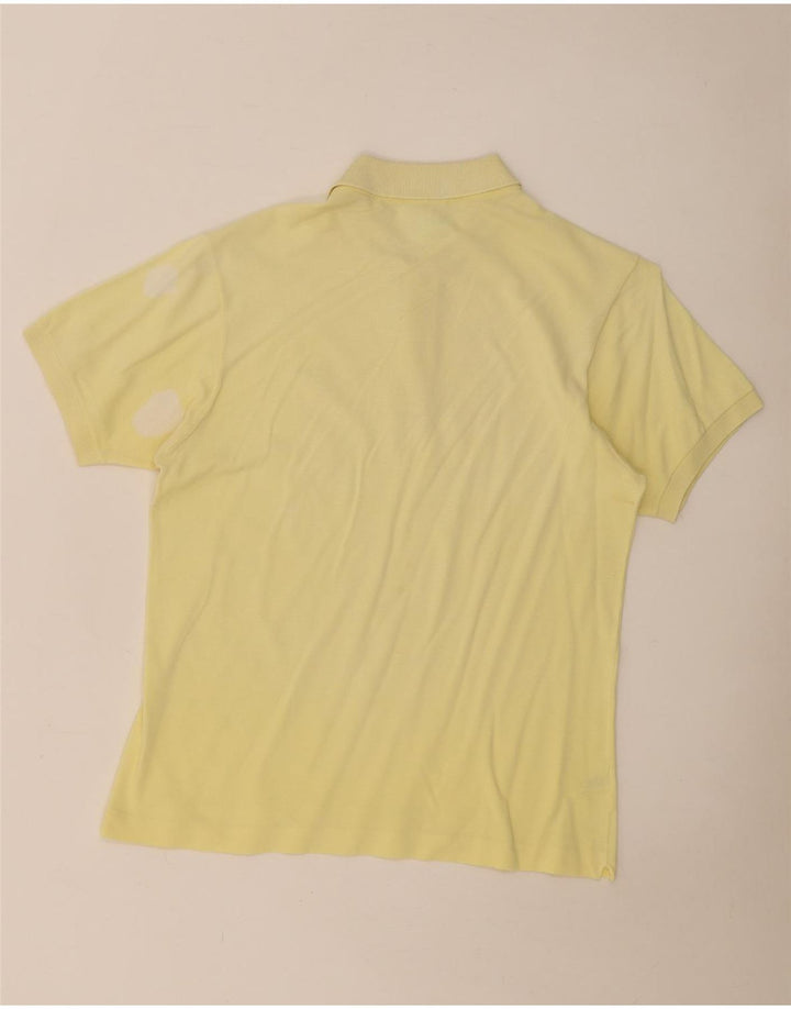Tricou polo Lacoste pentru bărbați, mărimea 4, bumbac galben mediu