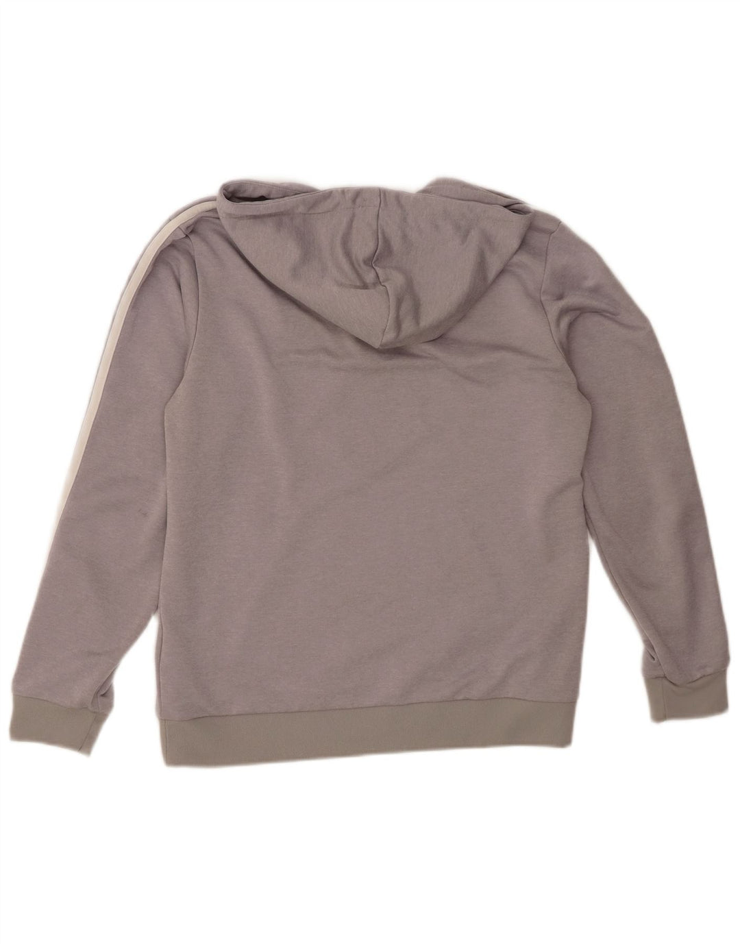 ADIDAS Mens Zip Neck Hoodie Jumper Medium Grey Polyester