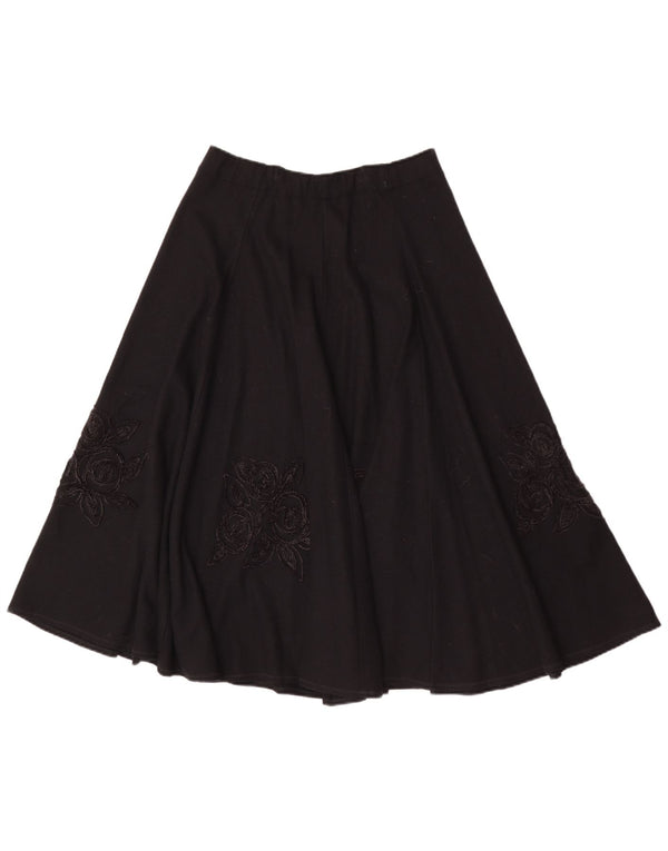 Fusta A-Line pentru femei Mariella Burani UK 12 Medium W28 Black Floral