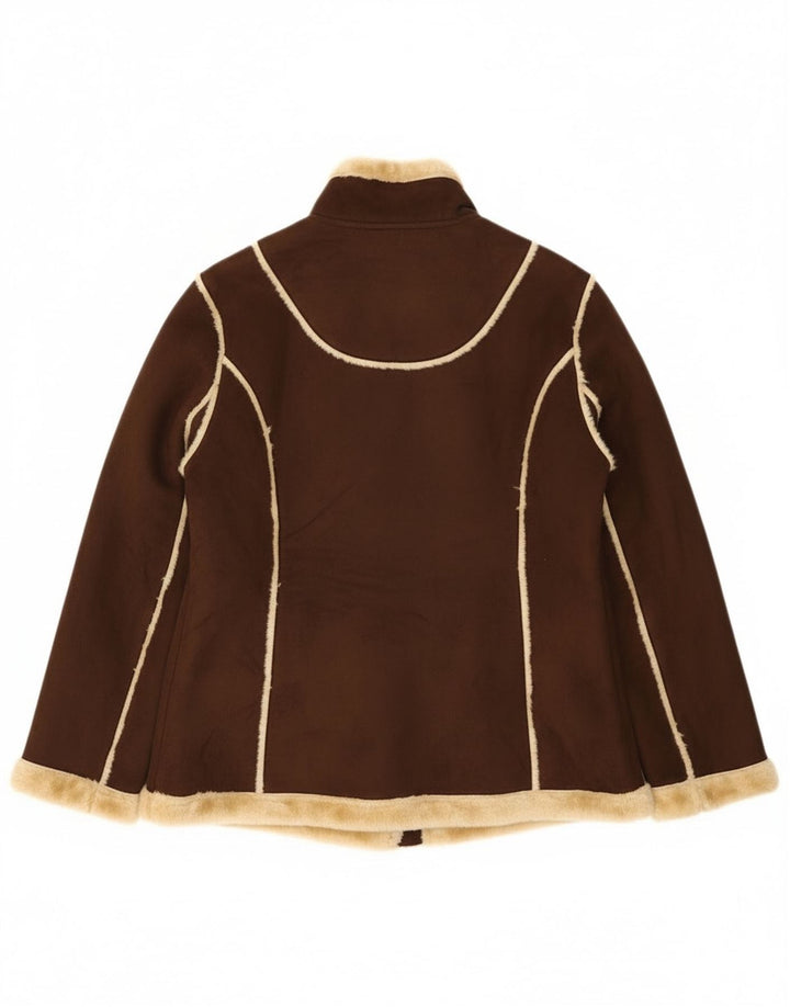 Jachetă din shearling pentru femei Vivien Caron UK 16 mare maro