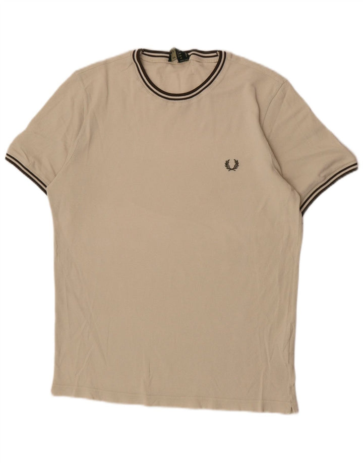 Tricou Fred Perry pentru bărbați Top mic, bej, bumbac
