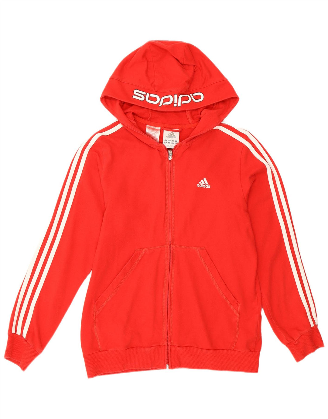 Adidas Fete Zip Hoodie Pulover 13-14 Ani Roșu Bumbac