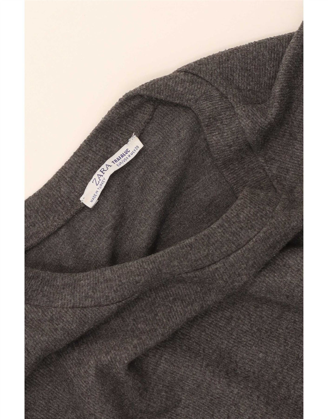 Crop Top pentru femei Zara cu mânecă lungă UK 14 Medium Gri