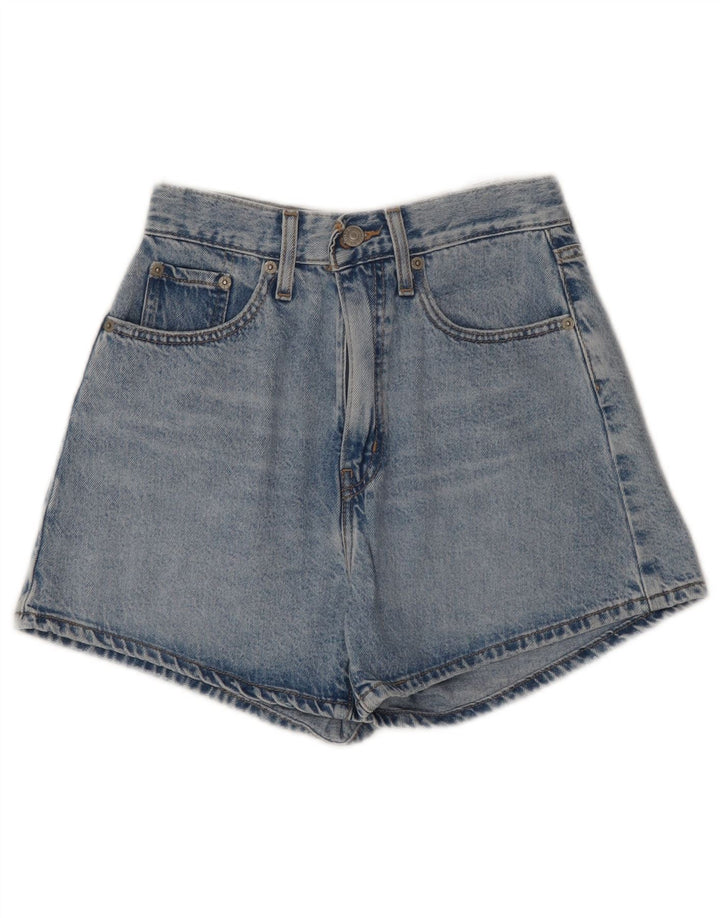 Pantaloni scurți din blugi pentru femei LEVI'S W24 XS bumbac albastru