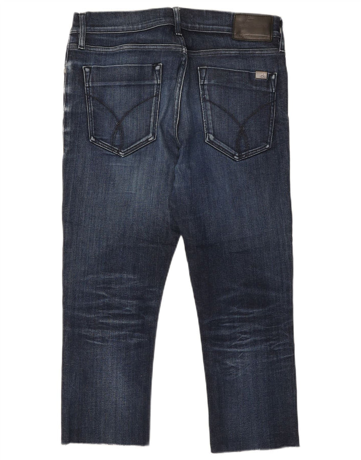 CALVIN KLEIN Mens Cropped Jeans W32 L23 Navy Blue Cotton