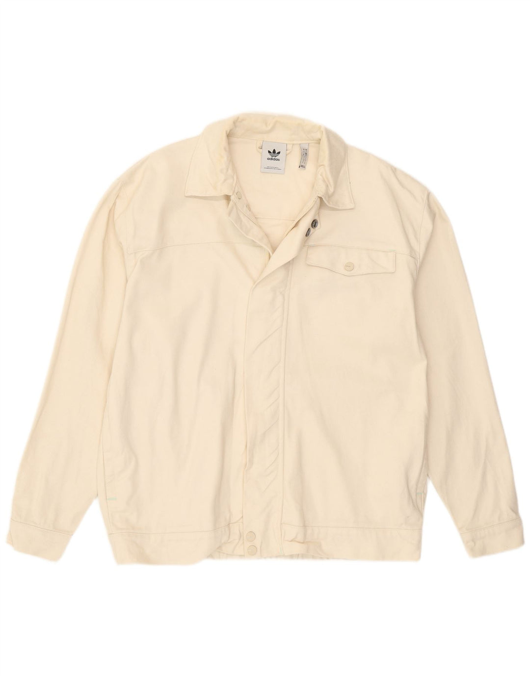 Jachetă Bomber pentru bărbați Adidas UK 36, bumbac alb, mic