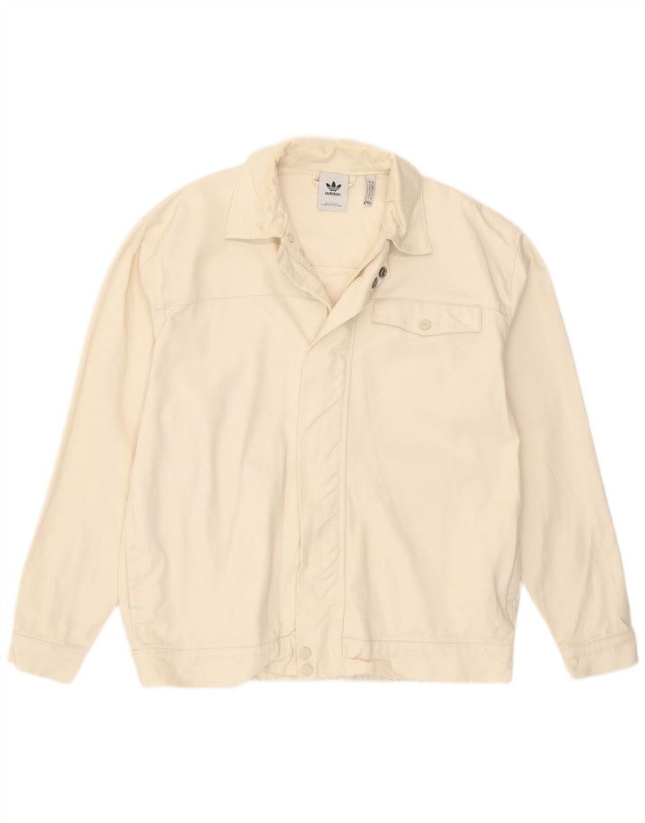 Jachetă Bomber pentru bărbați Adidas UK 36, bumbac alb, mic