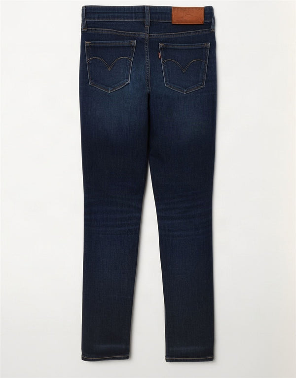 Blugi skinny Levi's Demi Curve Modern Rise W24 L27 bumbac bleumarin