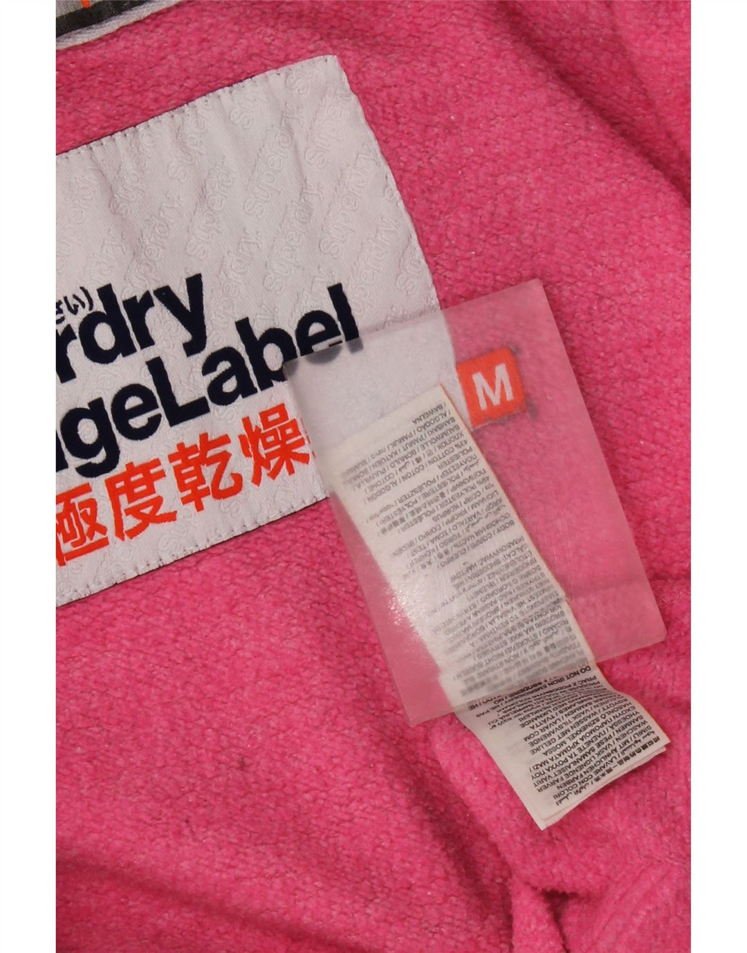 Pulover Superdry pentru femei, cu fermoar, poliester roz mediu