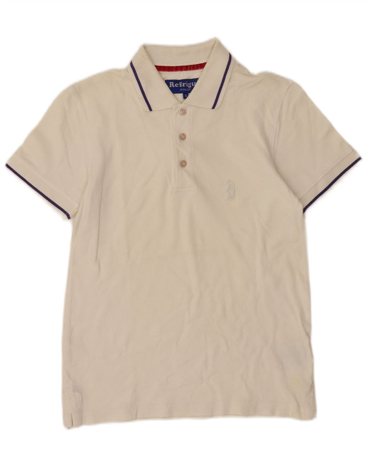 Tricou polo pentru bărbați Refrigue Bumbac alb mic