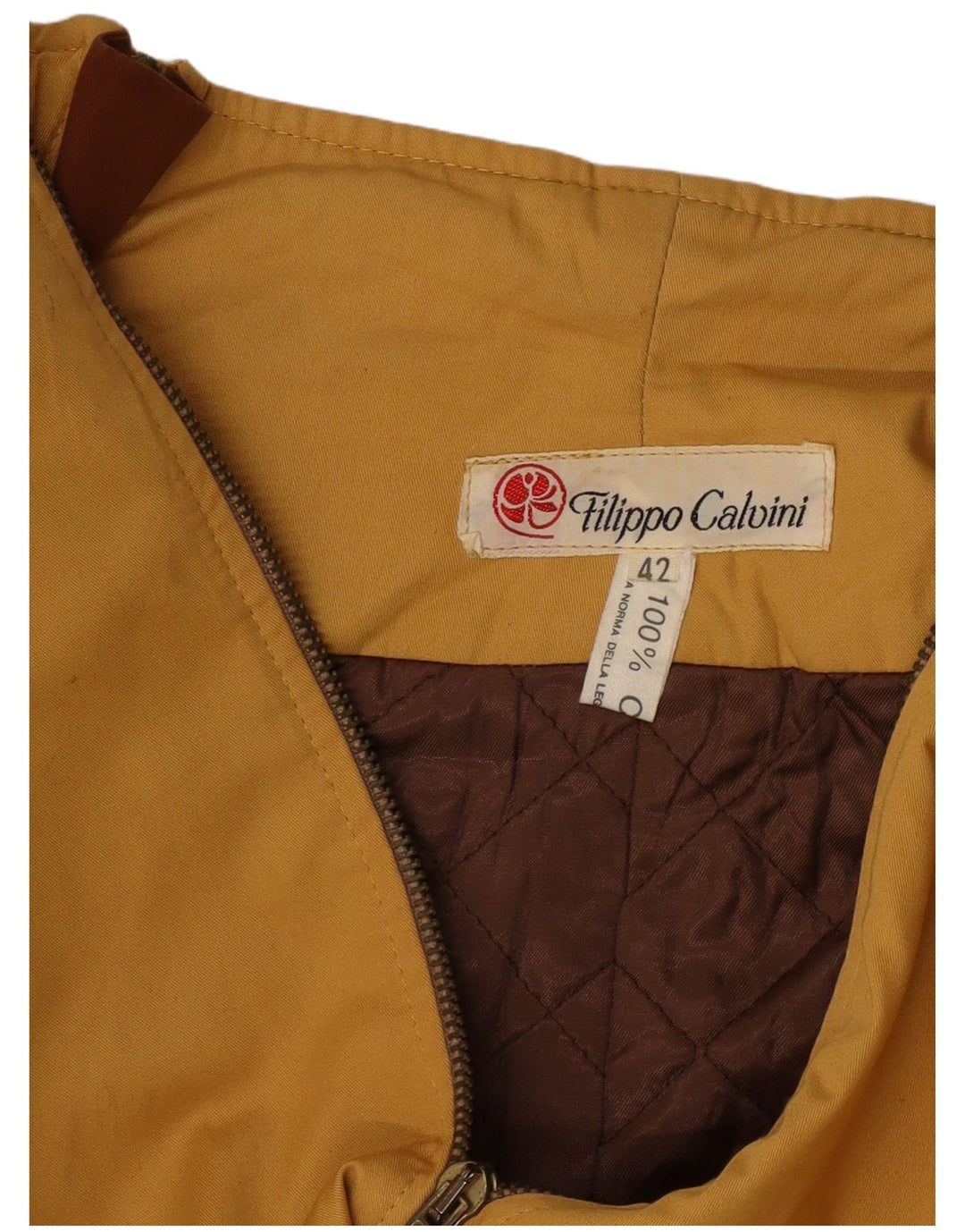 Bomber Vintage pentru femei IT 42 Bumbac galben mediu