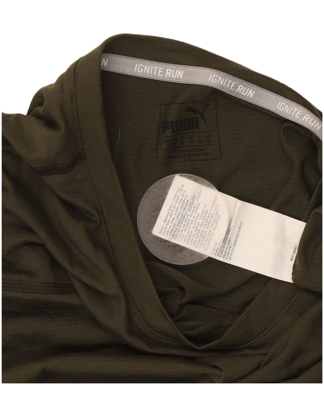 Tricou PUMA pentru femei Top UK 16 Large Kaki Poliester
