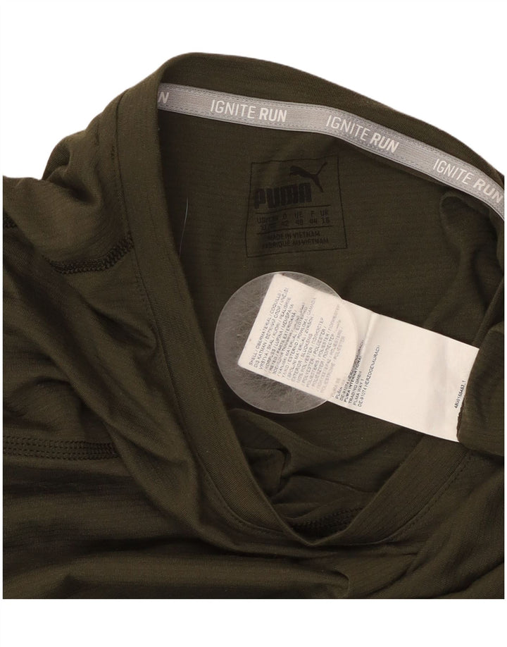 Tricou PUMA pentru femei Top UK 16 Large Kaki Poliester