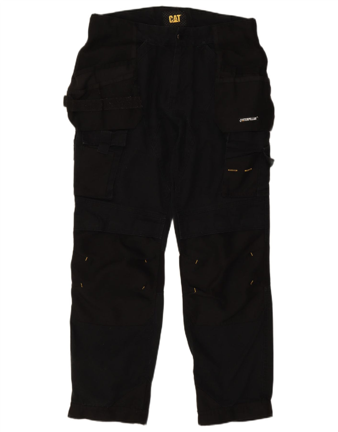 Pantaloni cargo drepti pentru bărbați CAT W32 L29 bumbac negru