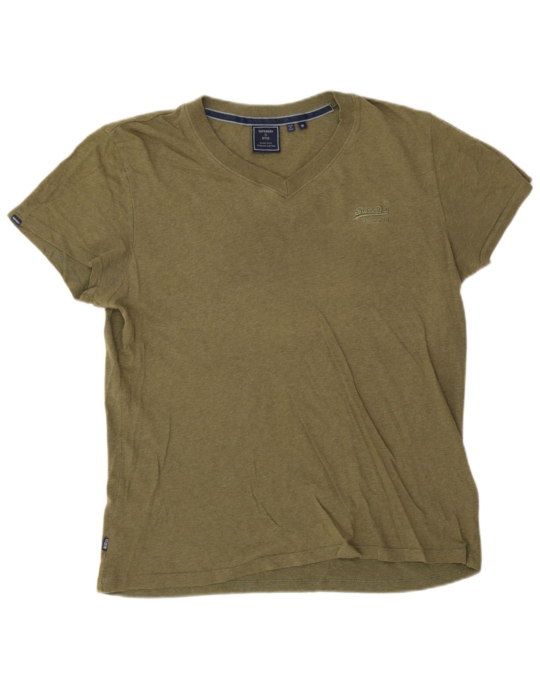 Tricou Bărbați Superdry Top Medium Kaki Bumbac