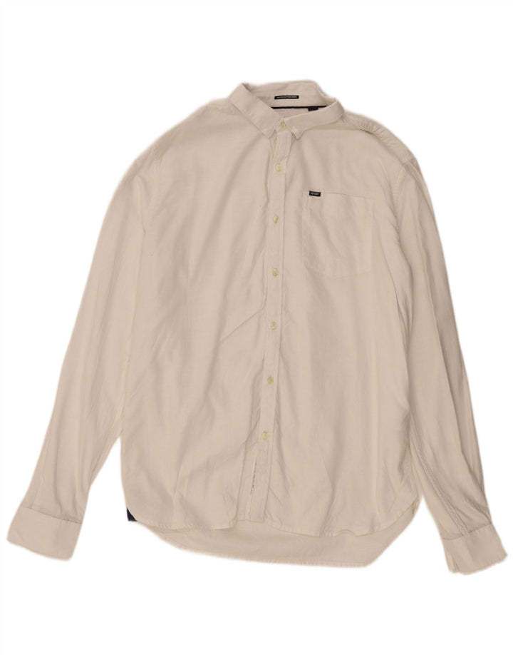 Cămașă pentru bărbați Superdry 2XL, bumbac alb