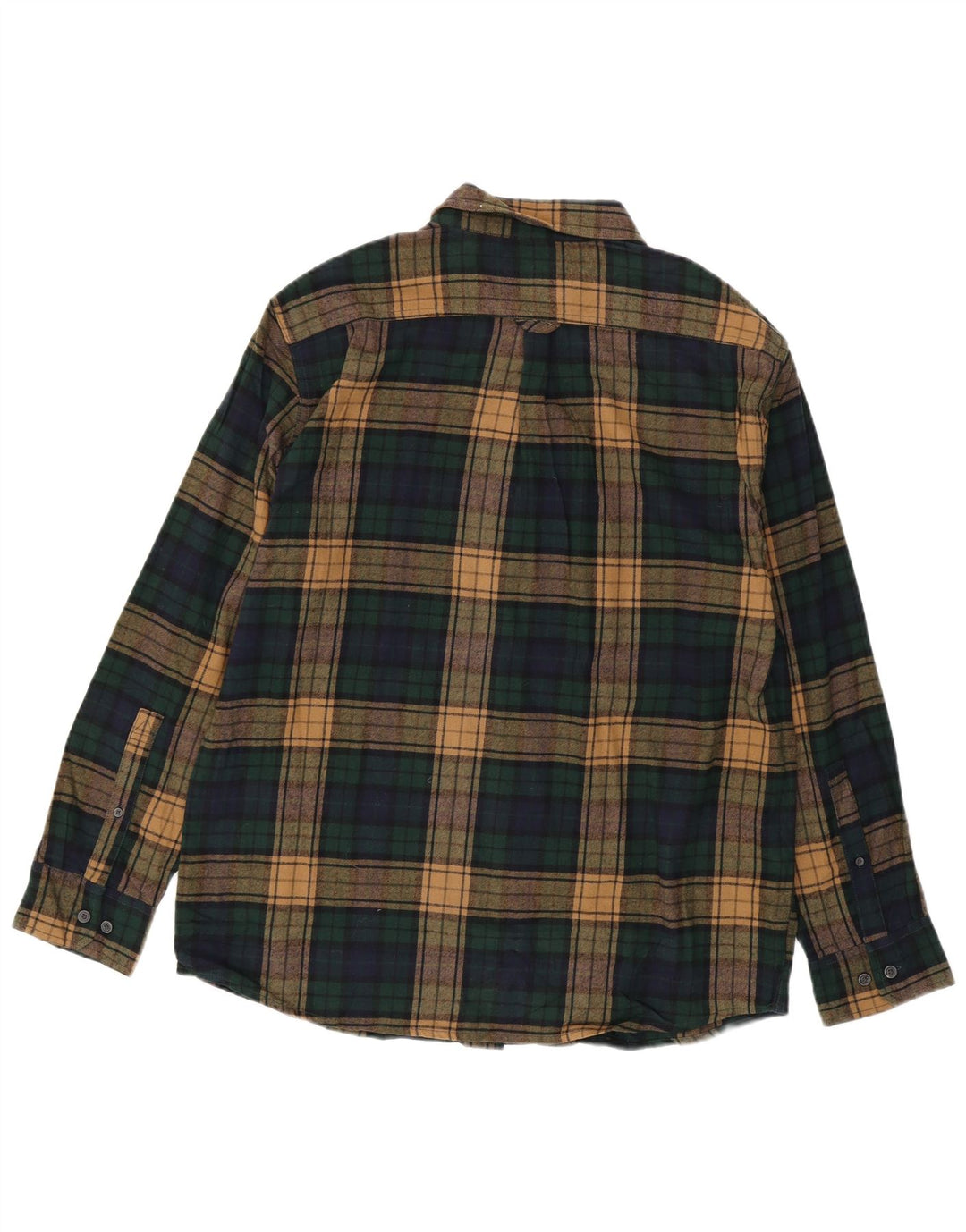 Cămașă de flanel pentru bărbați EDDIE BAUER XL, bumbac cu carouri verde