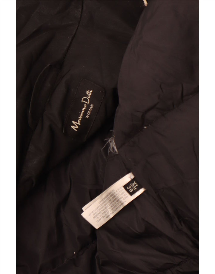 MASSIMO DUTTI Jachetă căptușită pentru femei UK 18 XL Negru poliester iarnă