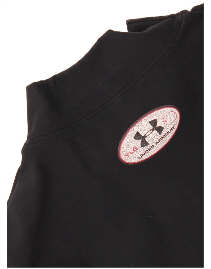 Top pentru fete Under Armour cu mânecă lungă 11-12 ani mare negru