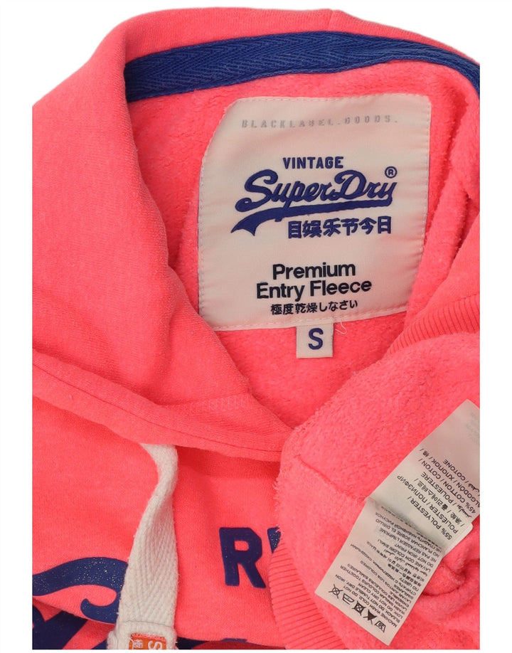 Pulover Superdry pentru damă, cu grafică, UK 10, poliester roz mic
