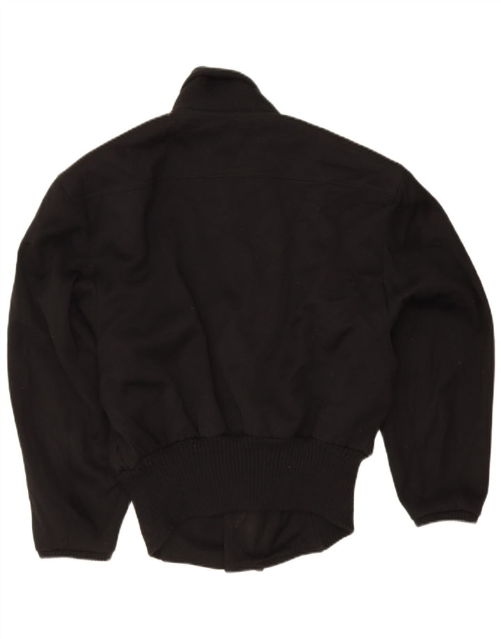 Jachetă bomber supradimensionată vintage pentru femei UK 18 XL negru