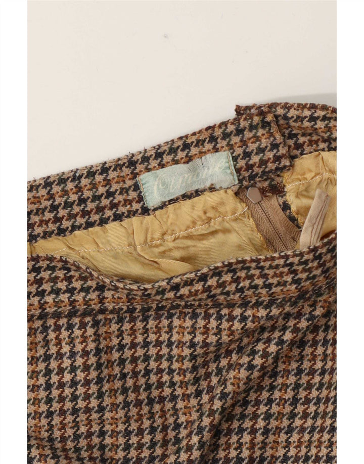Fustă A-Line Vintage pentru femei W26 mic maro Houndstooth