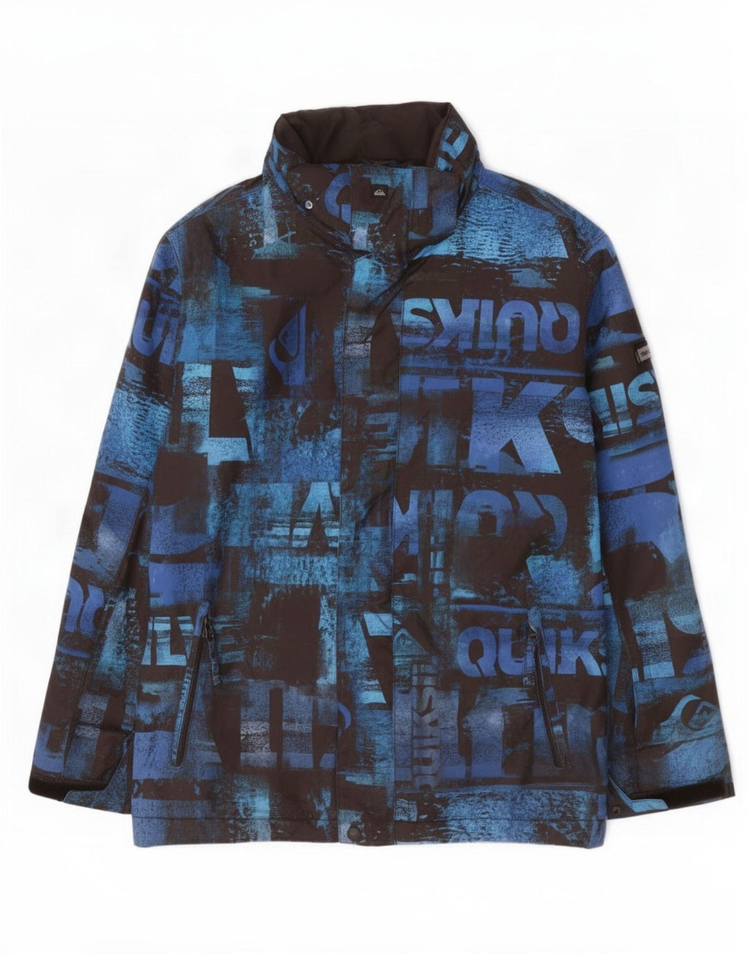 Jachetă de schi grafică Quiksilver pentru băieți 13-14 ani poliester albastru