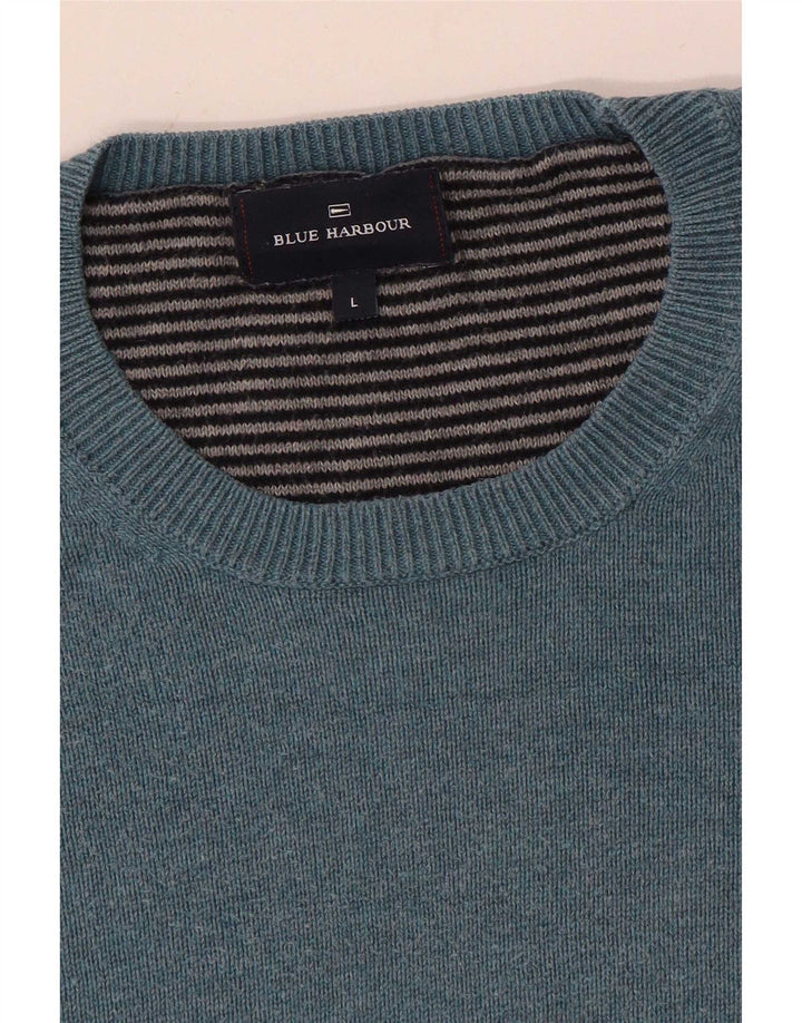 Marks & Spencer Pulover pentru bărbați, Blue Harbour, cu gât crew, mare