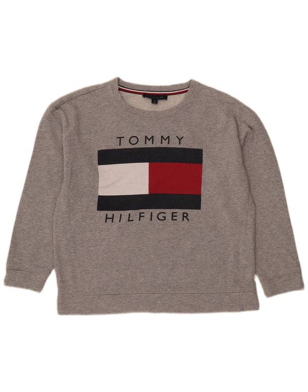 Pulover cu grafic pentru femei Tommy Hilfiger, UK 14 Medium Gri Pete