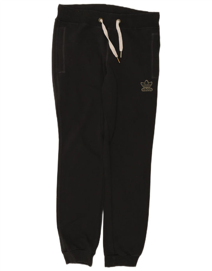 Pantaloni de trening pentru bărbați Adidas Pantaloni de jogging, bumbac mediu negru