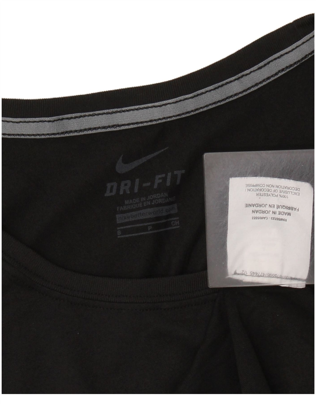 Tricou NIKE Dri Fit pentru femei Top UK 10 Poliester negru mic