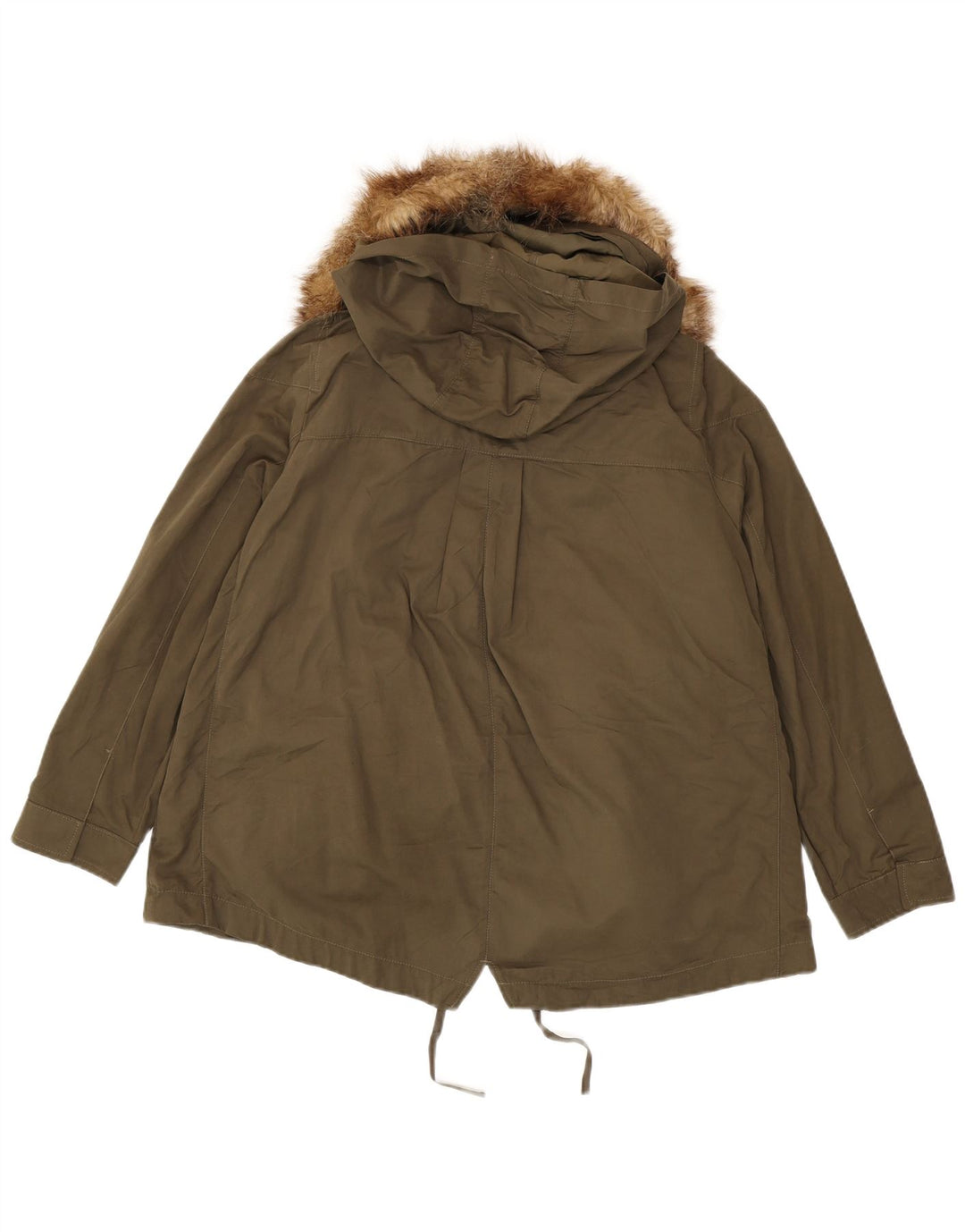 MARKS & SPENCER Jachetă parka supradimensionată cu glugă pentru femei UK 14 mare kaki