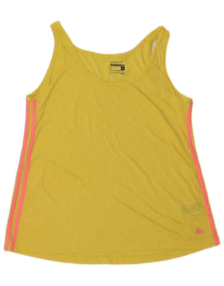 ADIDAS Climalite Vest Top pentru femei Marea Britanie 16/18 Poliester galben mare