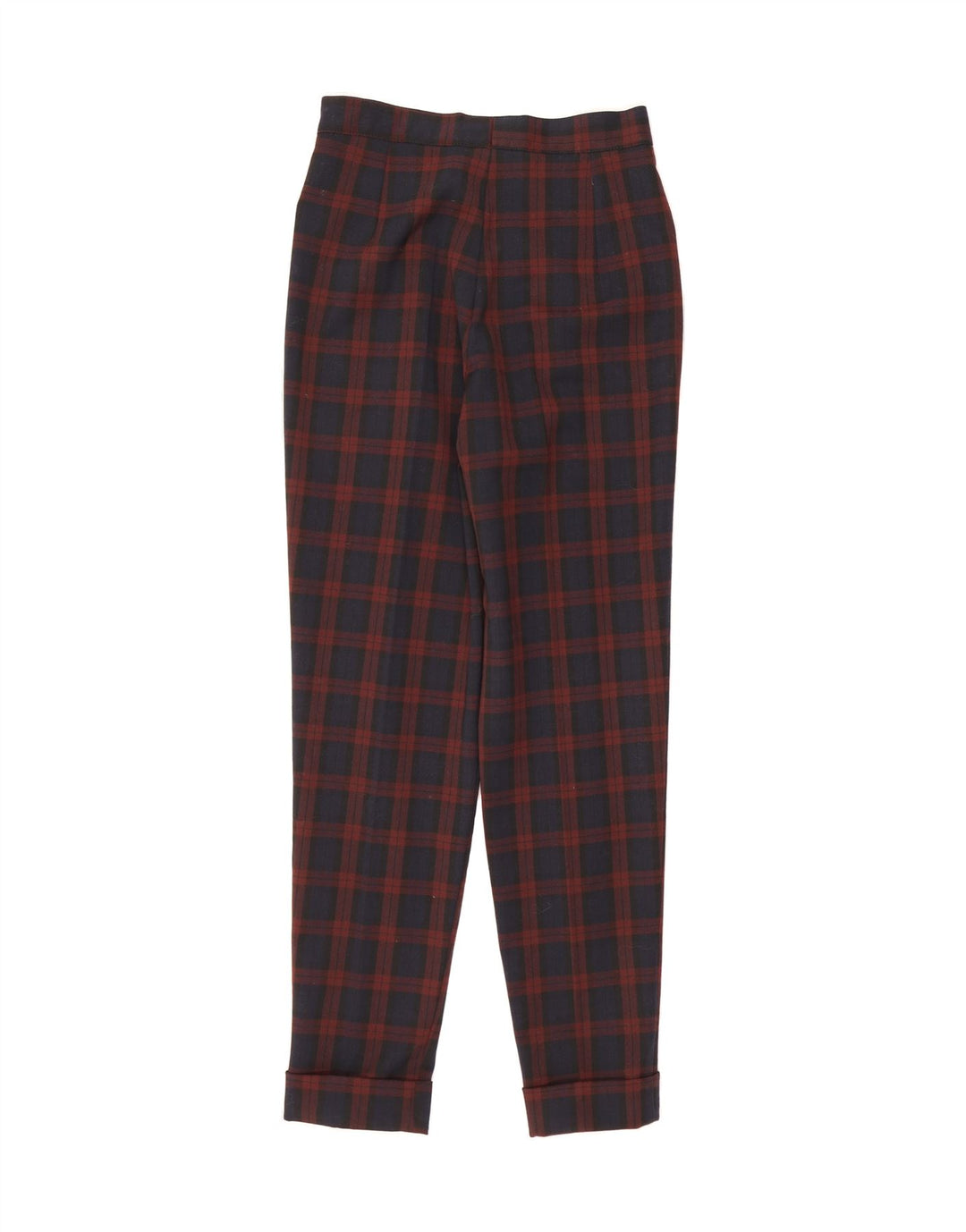 SAISON Womens Tapered Suit Trousers W26 L30 Navy Blue Check Vintage Saison and Second-Hand Saison from Messina Hembry 